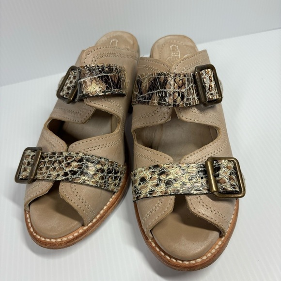 Freebird by Steven Heels Womens 6 Caprice Mules Slip on Leather Western Party - Picture 3 of 6